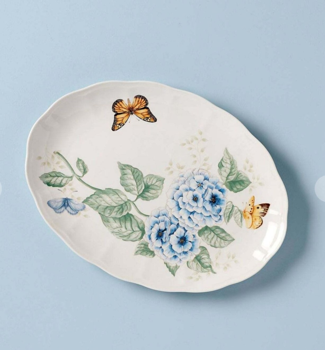 Блюдо Lenox BUTTERFLY MDW 41.4х30.2 см, фарфор, 1 шт