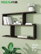 Полка 54C2726EAFDB4708, 18х18x53 см, коричневый, темно-коричневый