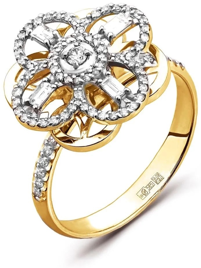 Lucente Бриллианты Якутии 01-03289-05-344-07-01_19 размер 19 вес 3.86 г золото, бриллиант