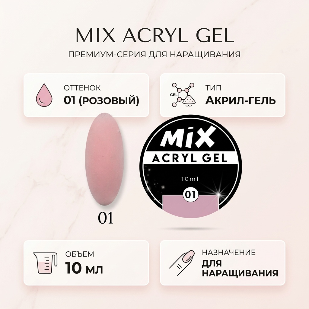 MiX акрил-гель ACRYL 01 10 мл