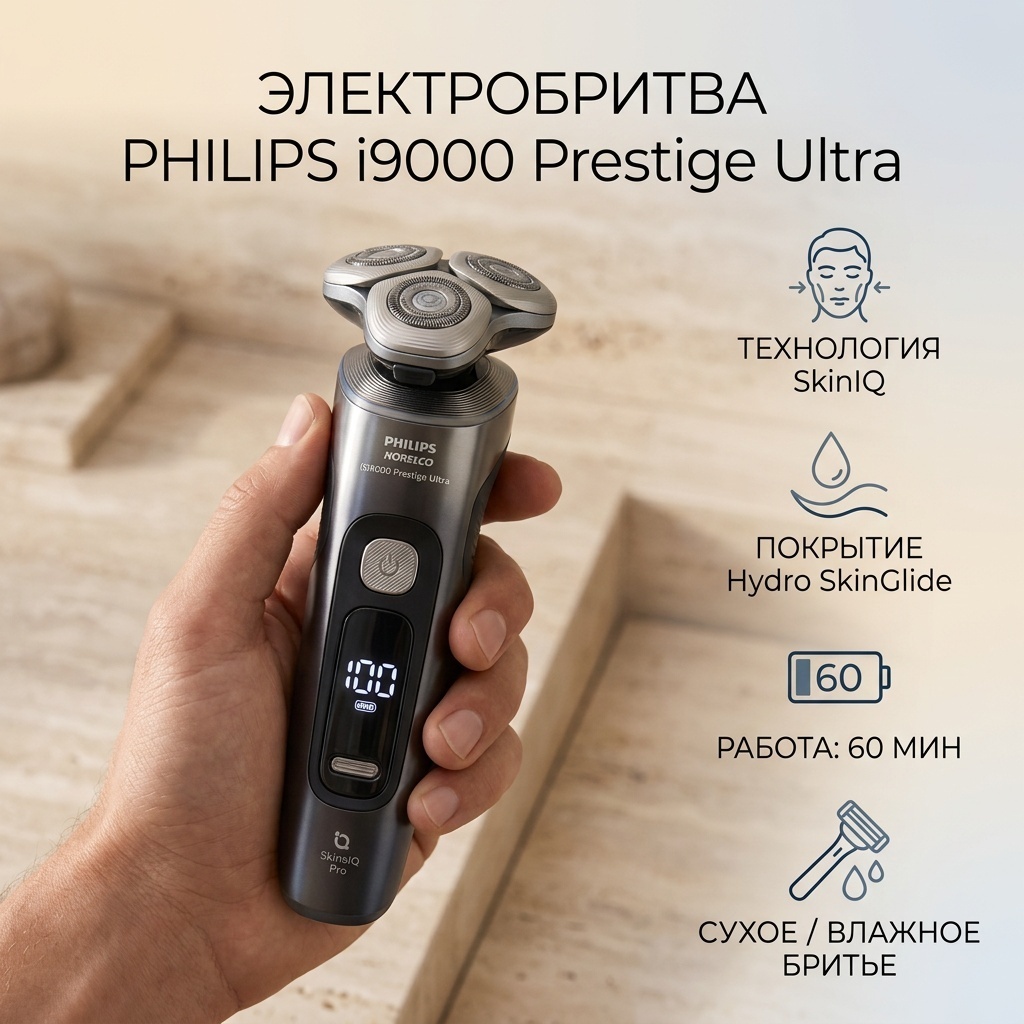Электробритва Philips i9000 Prestige Ultra XP9405/84 роторная