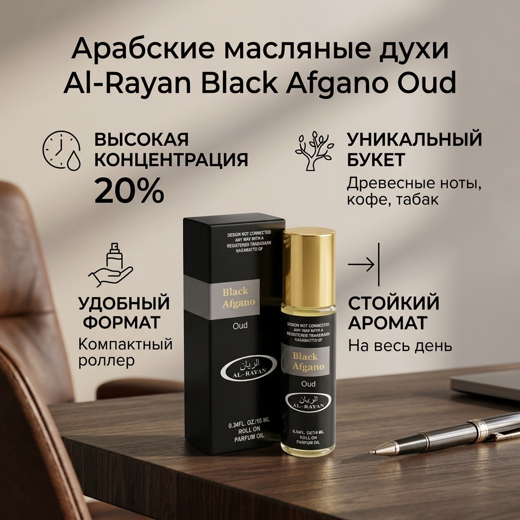 Al-Rayan Арабские духи PARFUM 10 мл, для мужчин