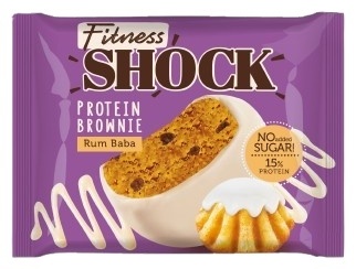 FitnesShock пирожное протеиновое Shock ромовая баба 1 шт