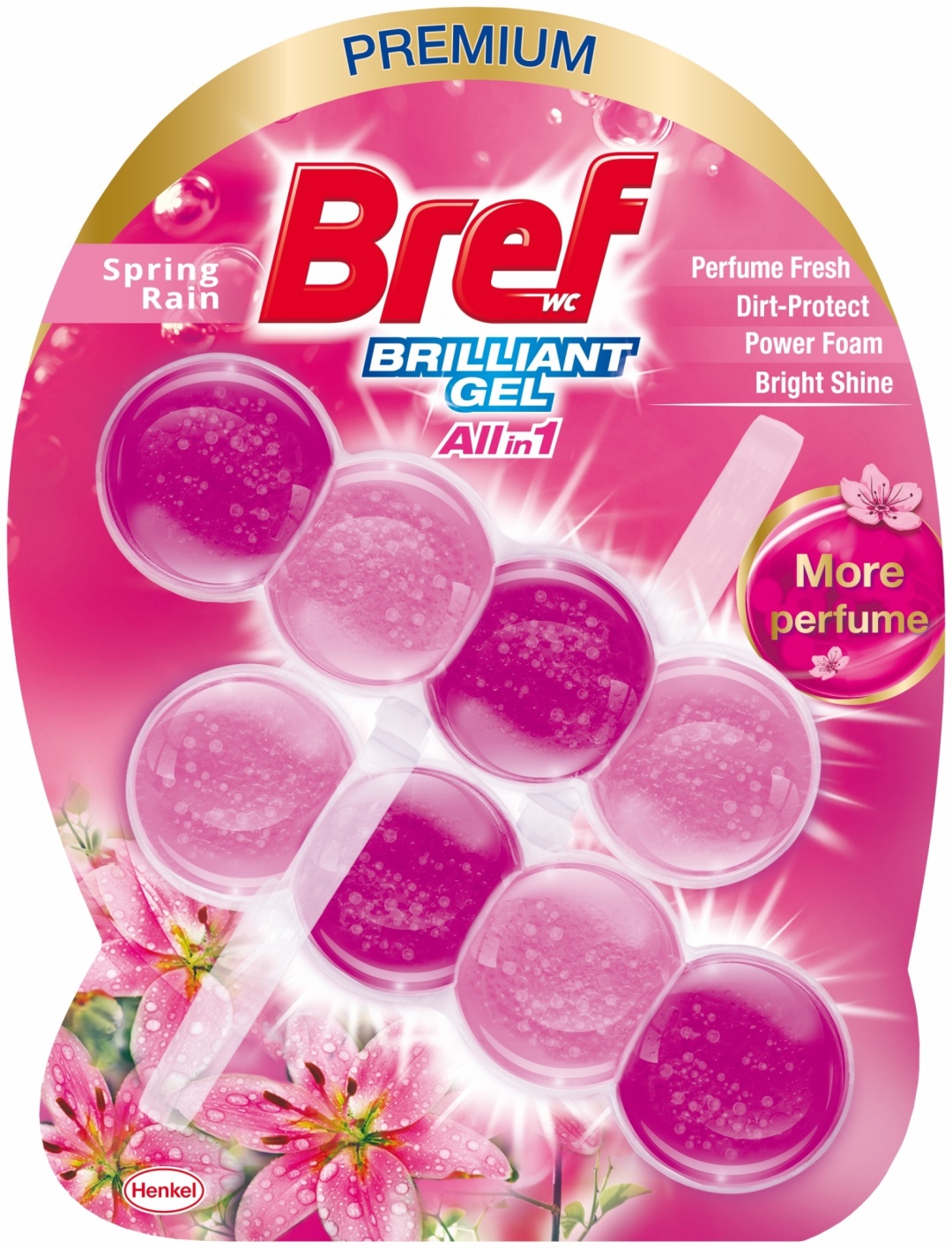 Гигиенический блок Bref Brilliant Gel Spring rain 2x42 г 0.084 л 0.084 кг