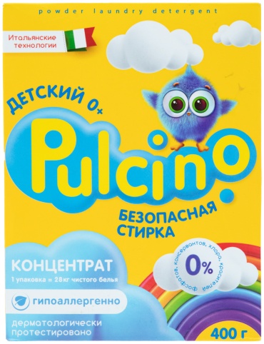 Pulcino для детского белья Порошок детский для стирки 0+ 0.4 кг