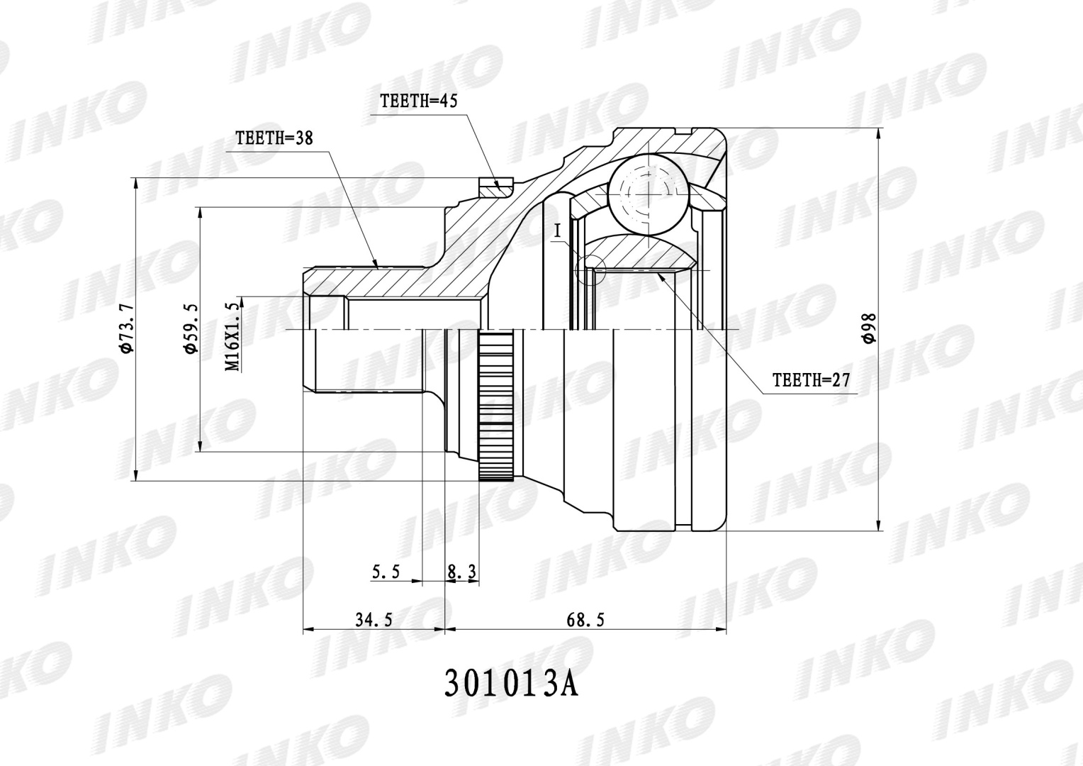 INKO шрус 301013A