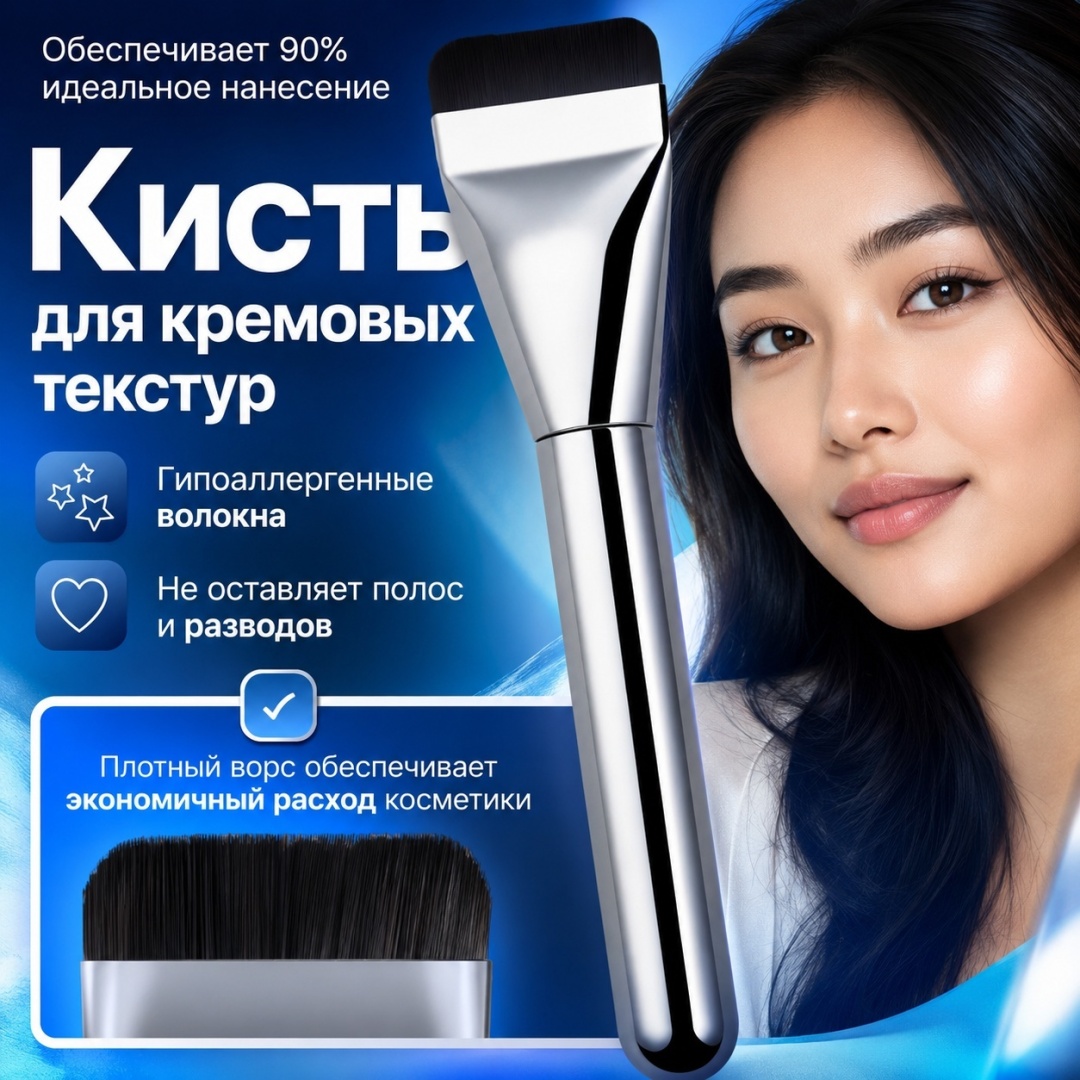Uvitto 04 кисть для тона и кремовых текстур