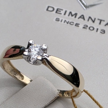 Deimantas 128529396 размер 18 вес 1.85 г золото, бриллиант
