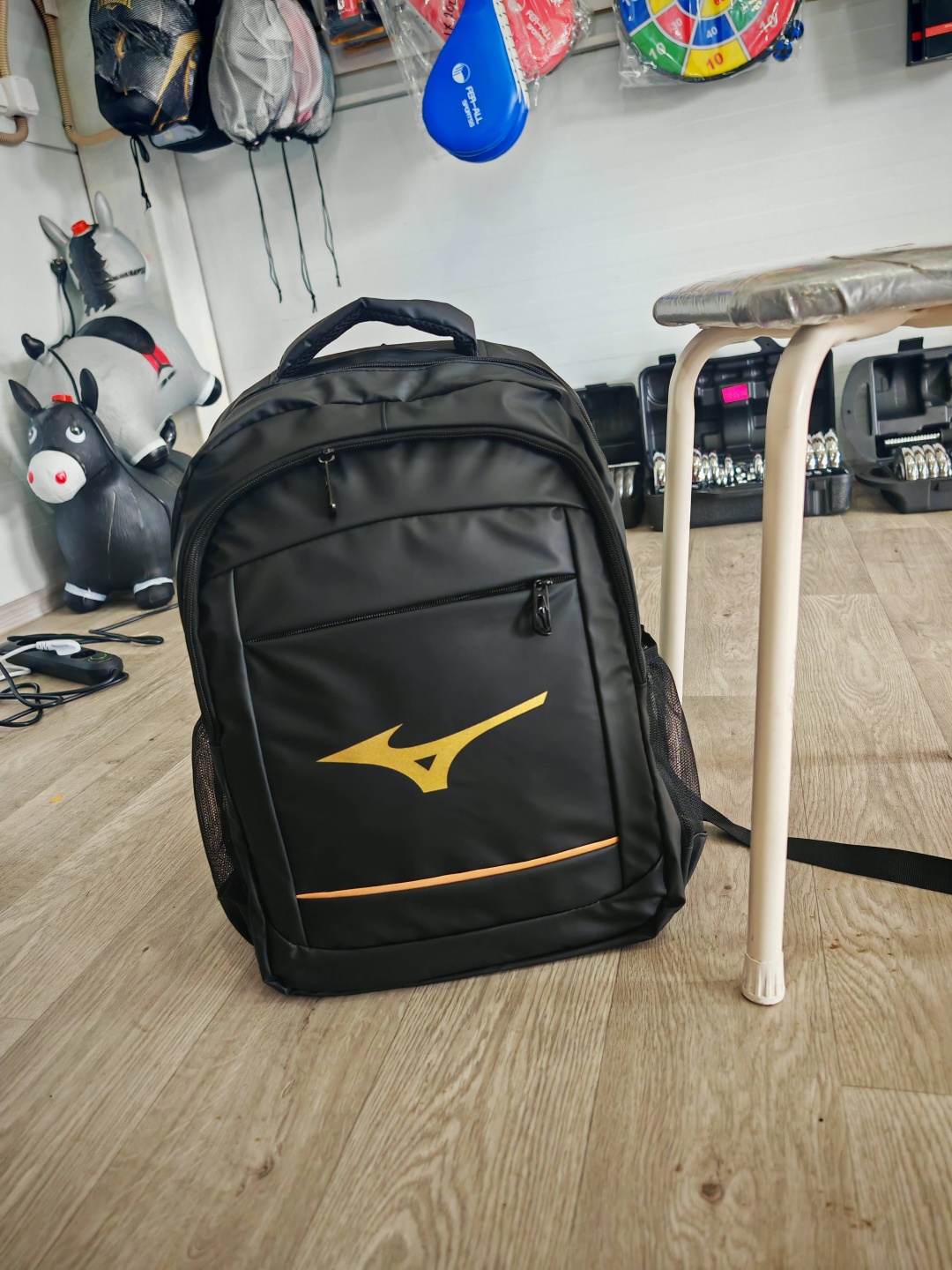 Сумка кросс-боди Mizuno искусственная замша, полиспандекс черный