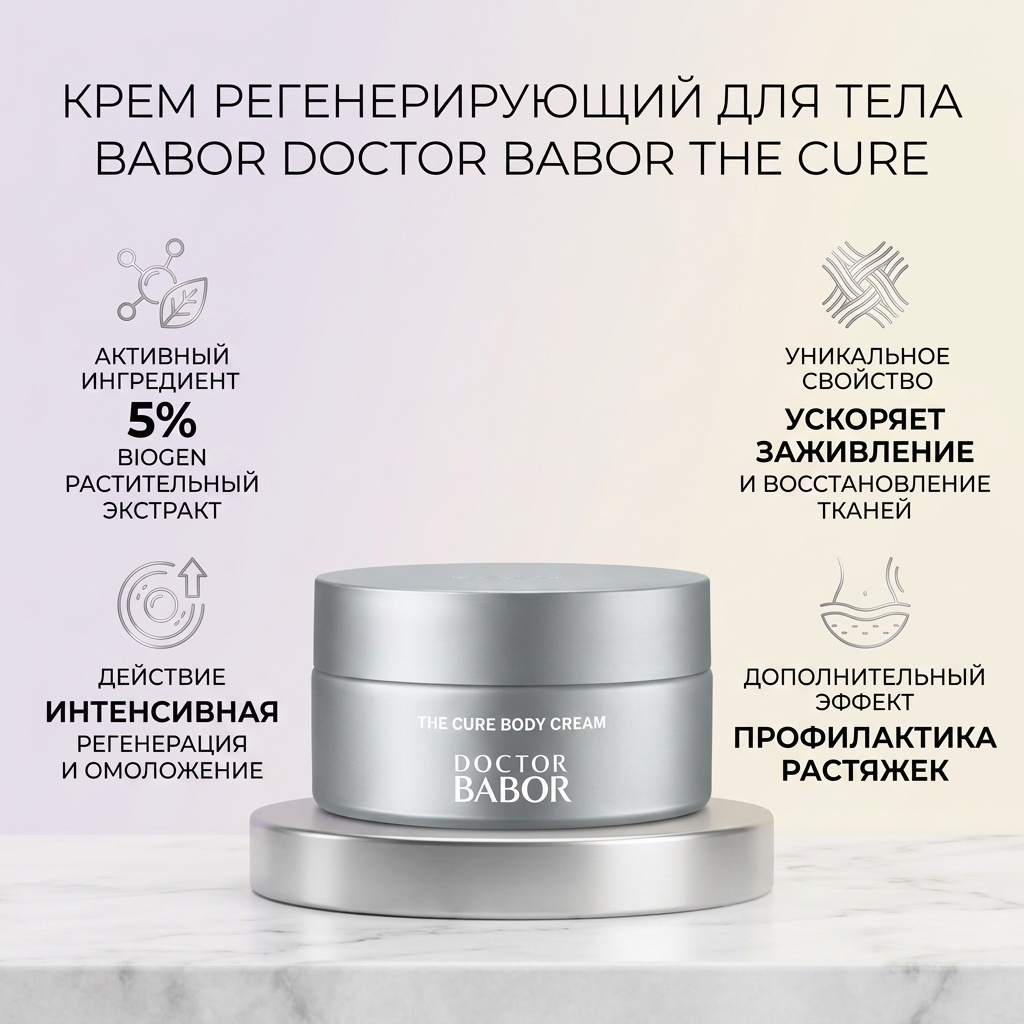 BABOR Крем регенерирующий для тела Doctor Babor Regeneration The Cure Body Cream 200 мл крем для тела 200 мл