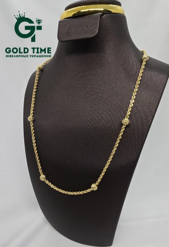GOLD TIME 473861617 длина 55 см, вес 4.3 г золото, плетение веревка