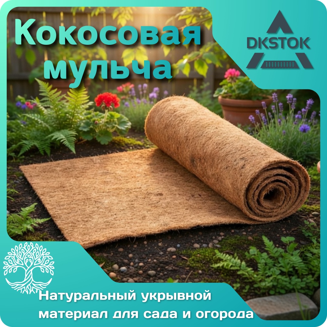 DKSTOK укрывной материал Мульча кокосовая 0,75, кокосовое волокно