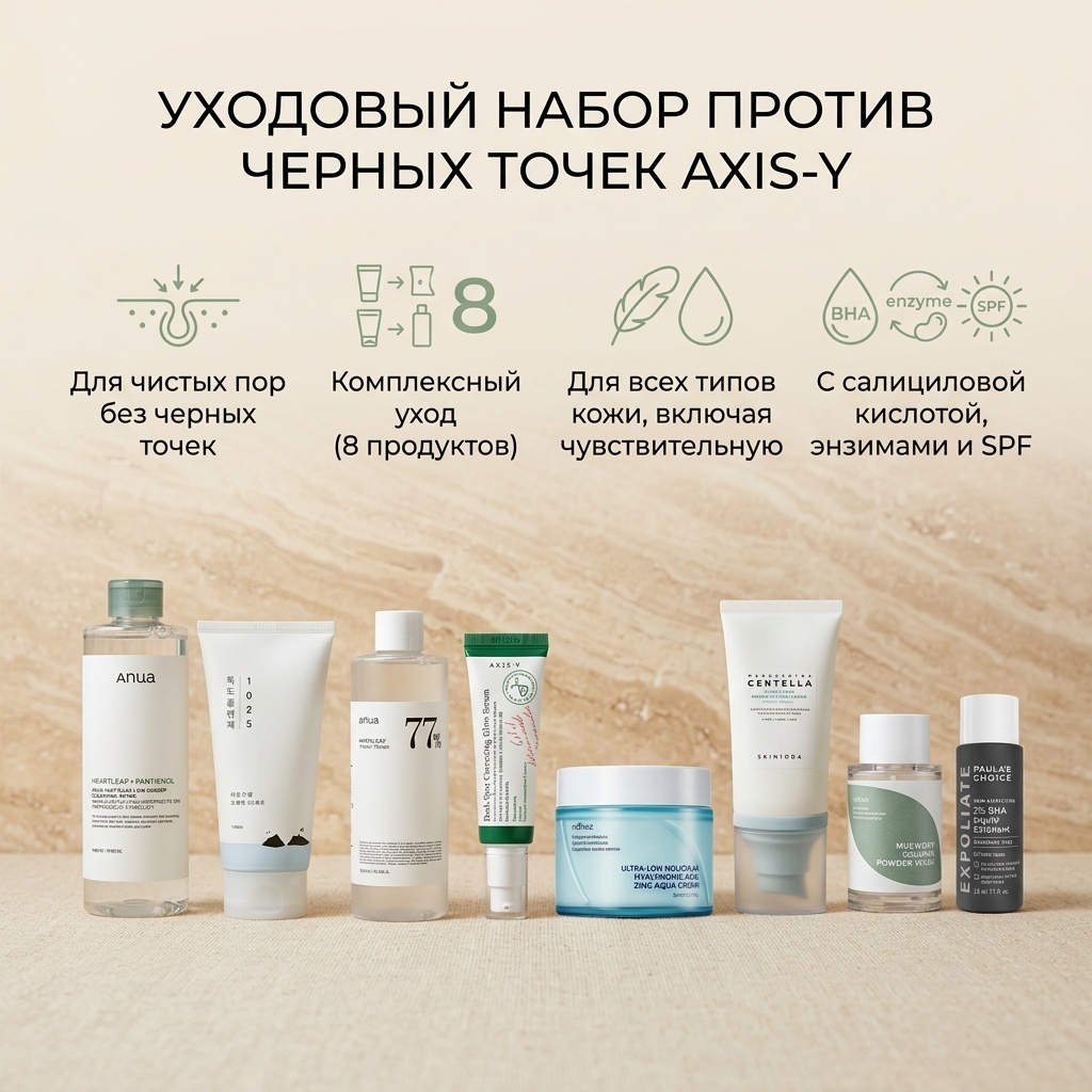 AXIS-Y Уходовый набор против от черных точек набор по уходу за лицом унисекс