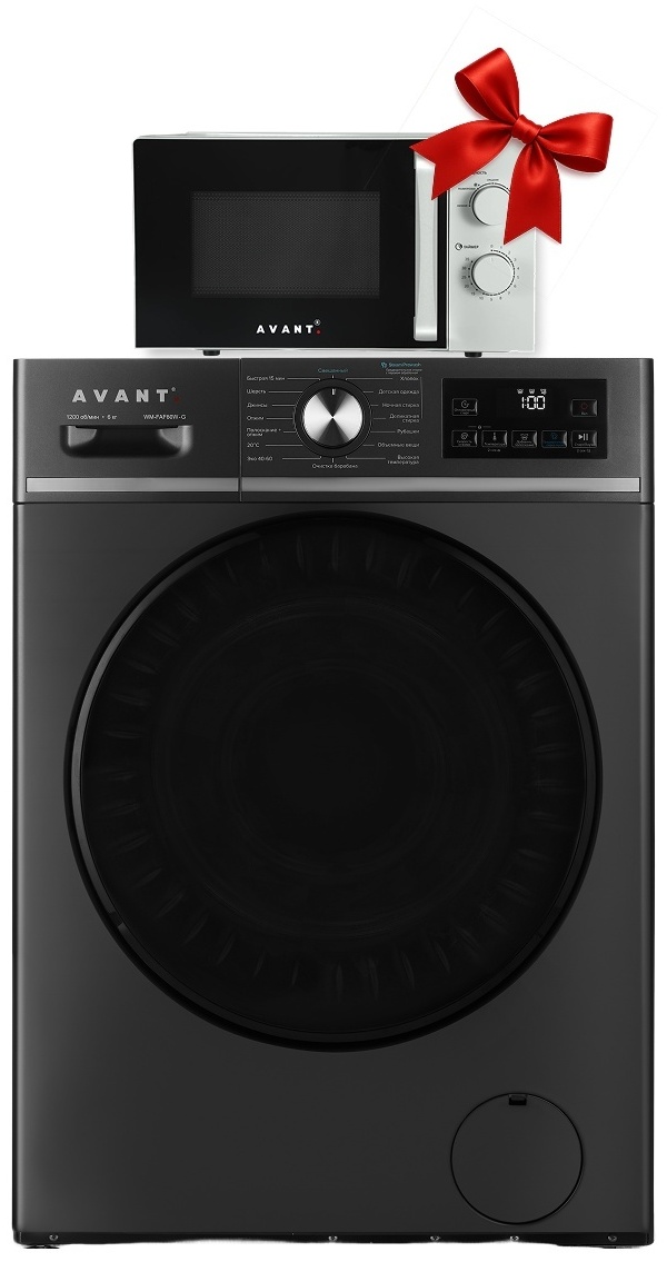 Стиральная машина AVANT WM-FAF60W-G + Avant MO-20P700M-W01S серый
