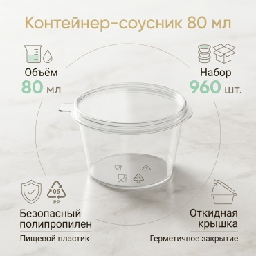 Контейнер Соусник 80 мл 960 шт