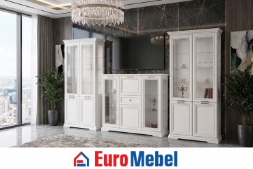 Комплект для гостиной Euromebel Севилла 00077552, белый