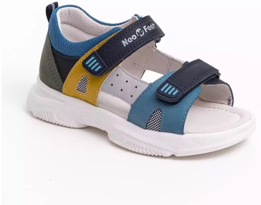 Сандалии Neo Feet синий, светло-коричневый