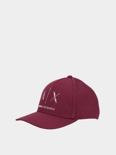 Кепка Armani Exchange размер универсальный, бордовый