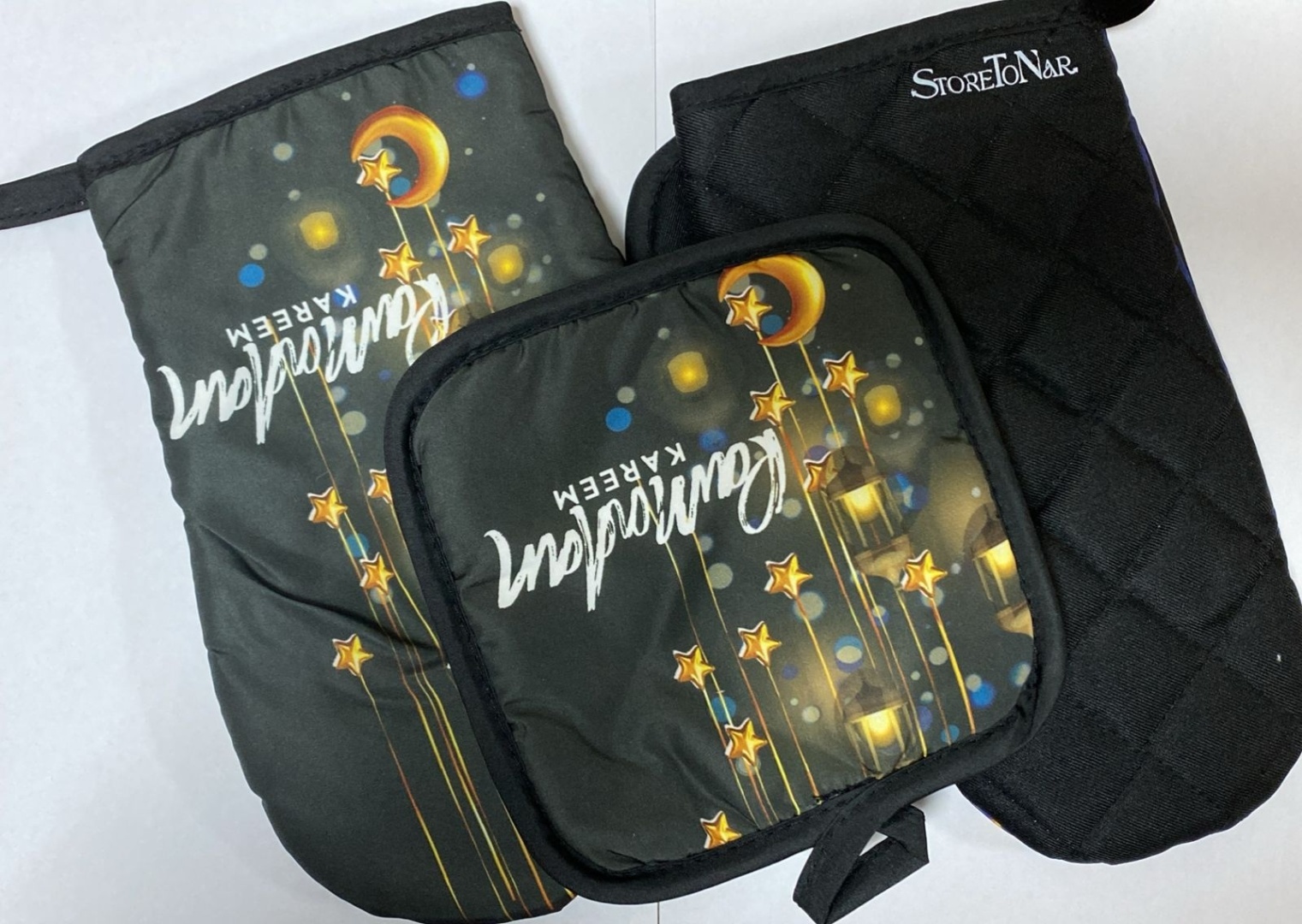 StoreToNar комплект кухонный прихватка и рукавица Ramadan 2 шт, полиэстер