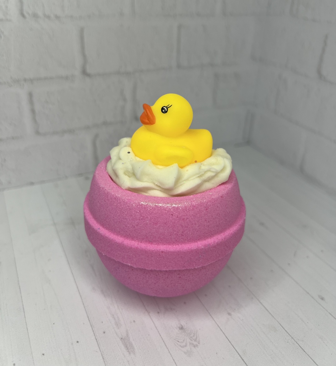Bath_cosmetics_kz Розовая чаша с уточкой бомбочка 230 г
