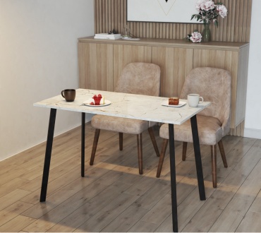 Обеденный стол Sky Loft Edison, 110х60x75 см, ЛДСП, черный, слоновая кость
