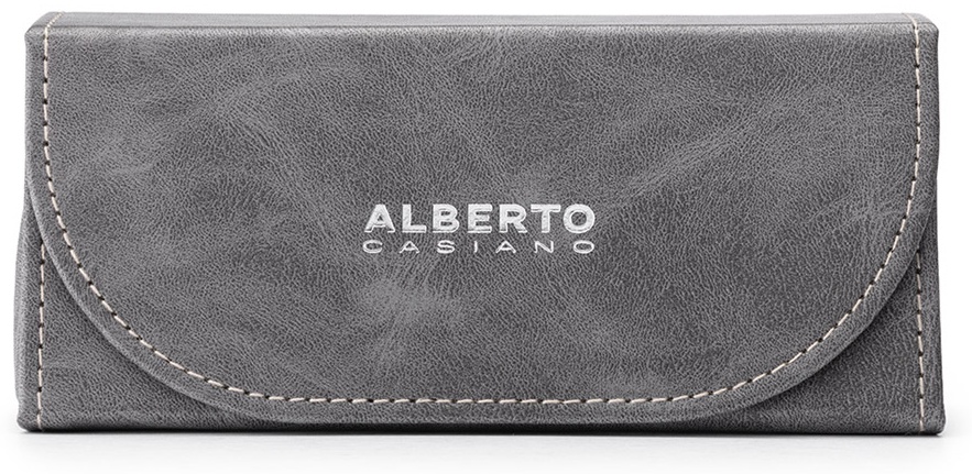 Жесткий футляр Alberto Casiano искусственная кожа, 7 x 16 см темно-серый