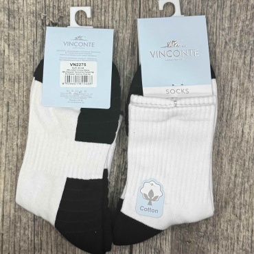 Носки Vinconte 1 пара черный, белый 40-44