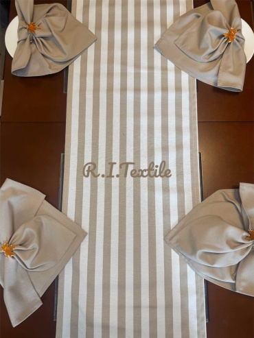 Дорожка с салфетками R.I.Textile 350x45 см, полиэстер, хлопок, дак, 15 шт