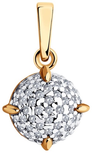 Подвеска Diamant V91247 вес 1.29 г серебро, фианит