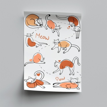 PEMIKAN CRAFT постер Кошачий день 30x40 см