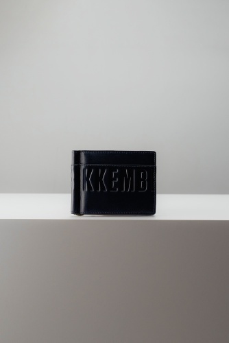 Зажим для купюр Bikkembergs натуральная кожа синий