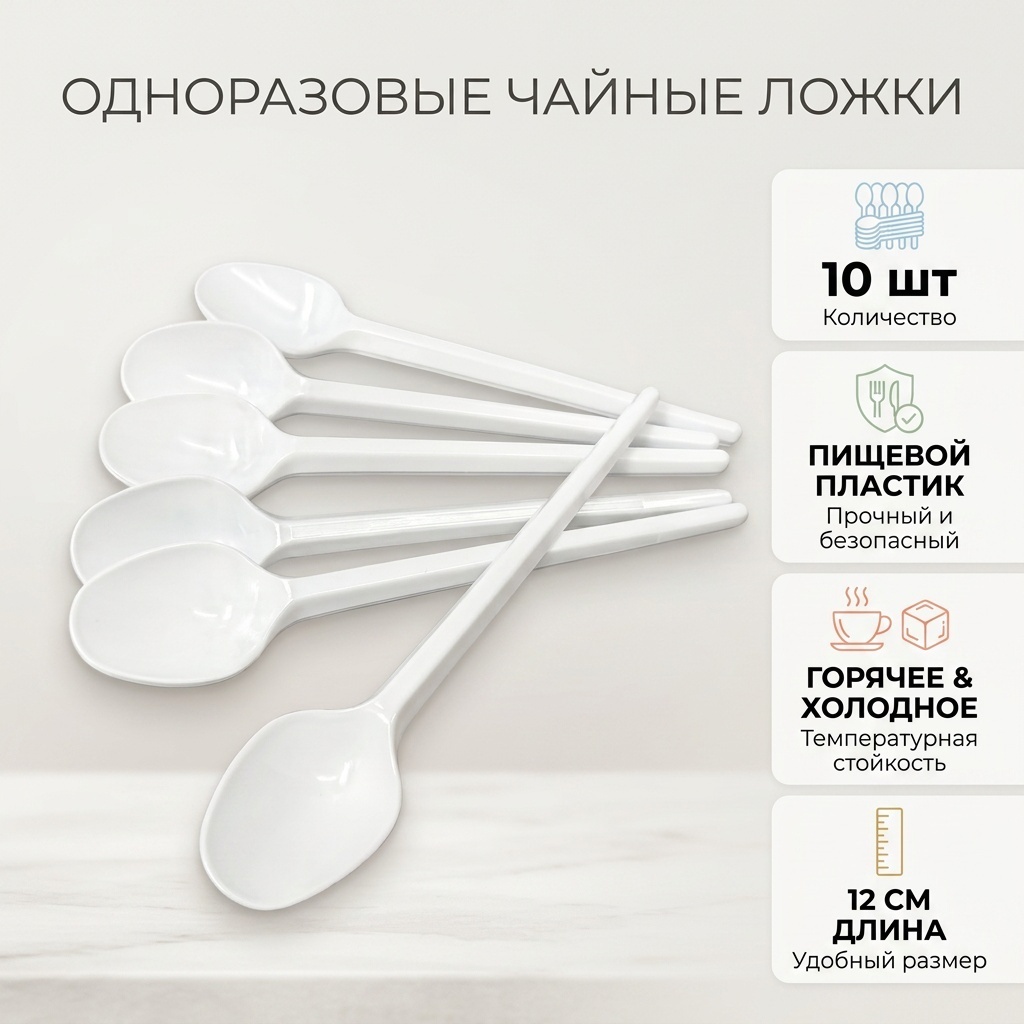 Ложка 30036951_013647494 белый 10 шт
