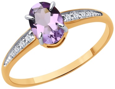 Diamant 262420 размер 17.5 вес 1.32 г золото, фианит