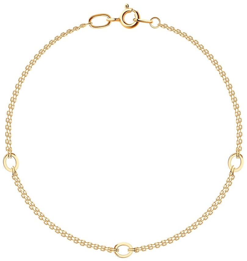 SOKOLOV BRA-SO-585-8549993-17 длина 17 см, вес 0.93 г золото, плетение фантазийное