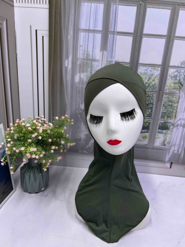 Хиджаб Muslima style размер универсальный, хаки