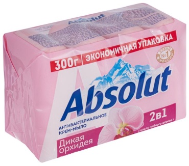 Кусковое мыло туалетное Absolut Дикая орхидея 75 г по 4 шт