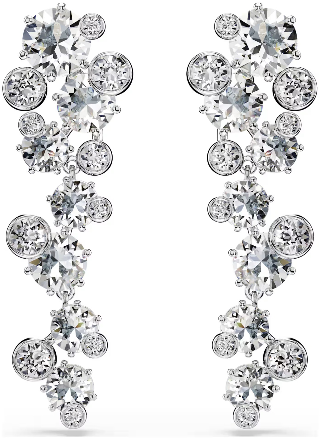 Серьги Swarovski бижутерный сплав, кристаллы Swarovski