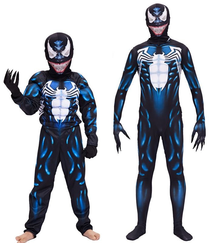 Карнавальный костюм Marvel Человек паук, Халк, Веном, Железный человек, Рассомаха, Черная пантера, Дэдпул, Супермэн, Капитан Америка, Оптимус Прайм, Бамблби, Флэш черный, синий