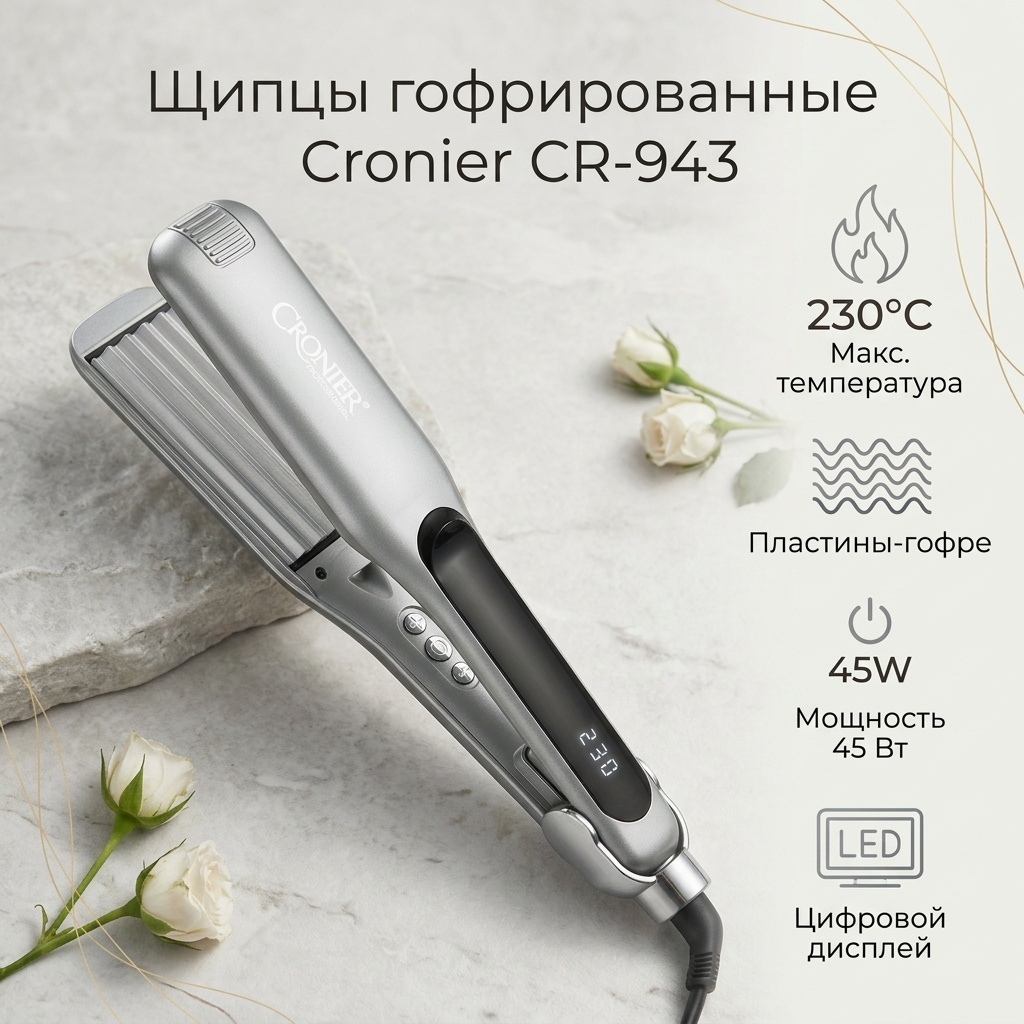 Cronier CR-943 щипцы гофрированные