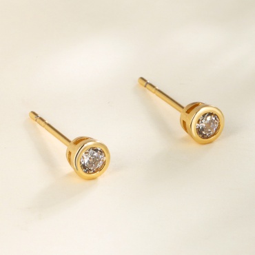 Пусеты Xuping Jewelry медицинское золото, фианит