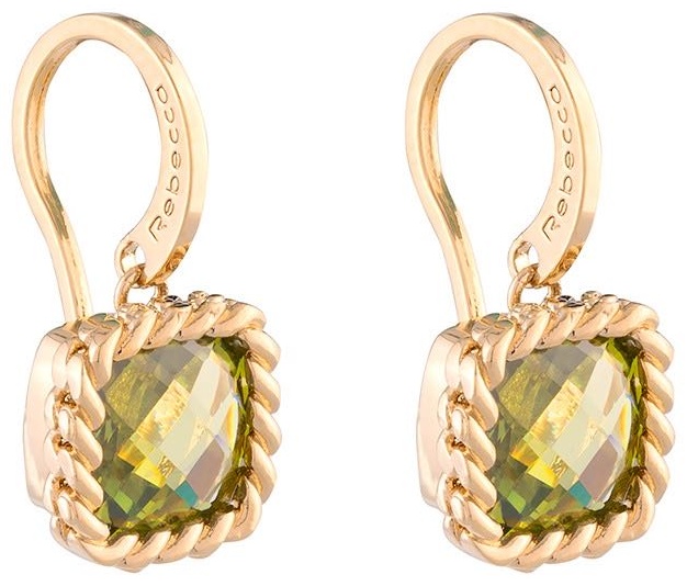 Серьги Rebecca бронза, кристаллы Swarovski