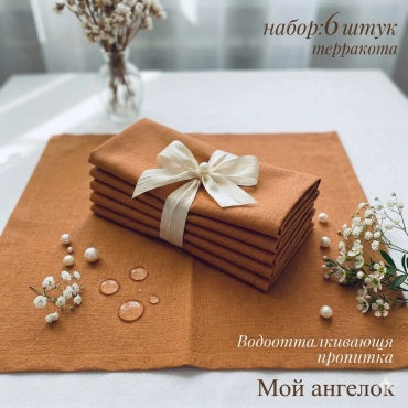 Салфетка Мой ангелок 40x40 см, дак, 6 шт