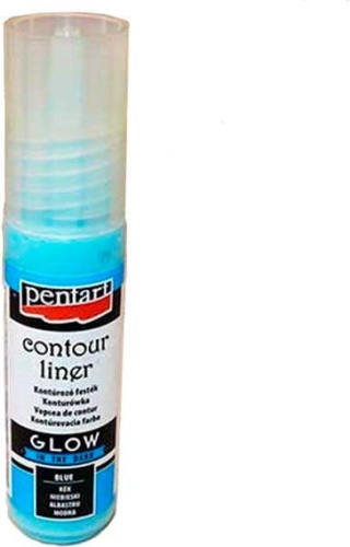 Контур Pentart Флуорисцентный, цвет Синий