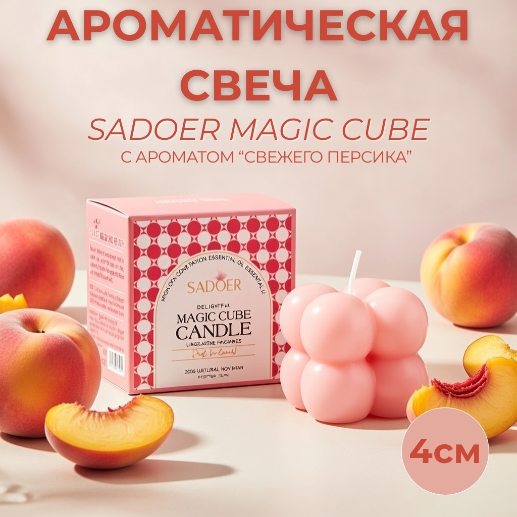 Ароматическая свеча SADOER Magic Cube Aromatherapy Candle (Mystery Party) 3.5 см, 1 шт, фото 1