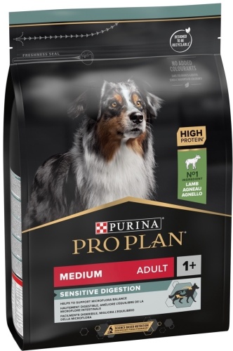 PRO PLAN Medium Adult Sensitive Digestion для средних пород 3 кг