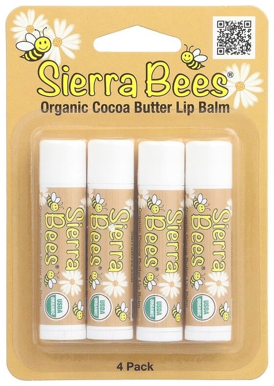 Sierra Bees бальзам Cocoa Butter 4 шт по 4.25 г