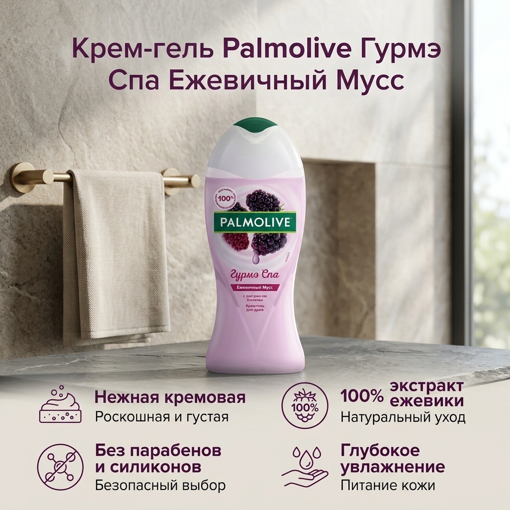 Palmolive Гурмэ Спа Ежевичный мусс крем-гель 250 мл