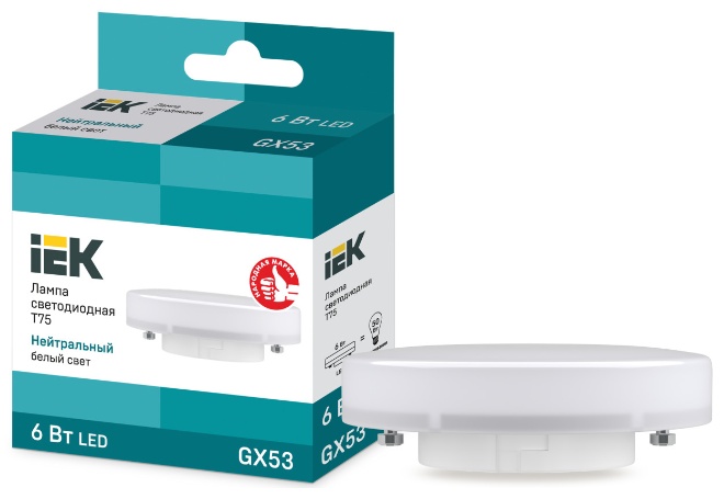 IEK 6W GX53, светодиодная, нейтральный белый