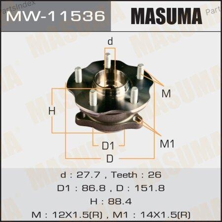Masuma Подшипник Ступицы Колеса Со Ступицей (комплект) MW11536