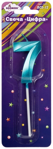Свеча BOOMZEE цифра 7, 1 шт 5 см